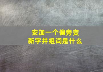 安加一个偏旁变新字并组词是什么