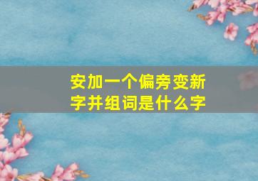 安加一个偏旁变新字并组词是什么字