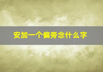 安加一个偏旁念什么字