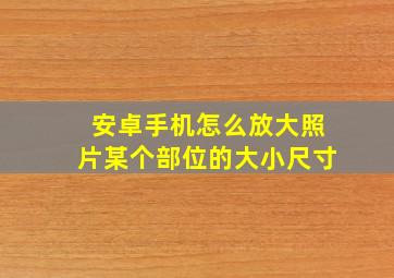 安卓手机怎么放大照片某个部位的大小尺寸