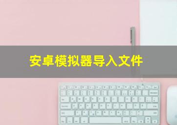 安卓模拟器导入文件