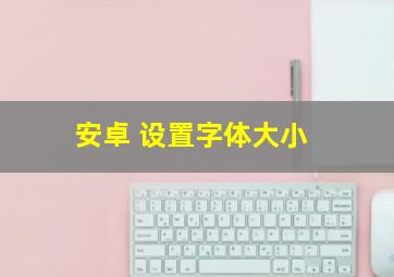 安卓 设置字体大小