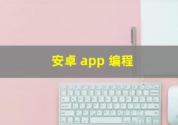 安卓 app 编程