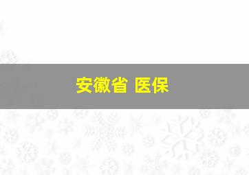 安徽省 医保