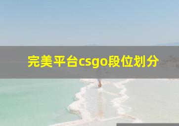 完美平台csgo段位划分