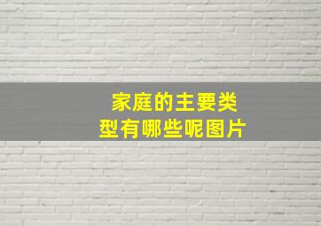 家庭的主要类型有哪些呢图片