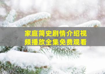 家庭简史剧情介绍视频播放全集免费观看