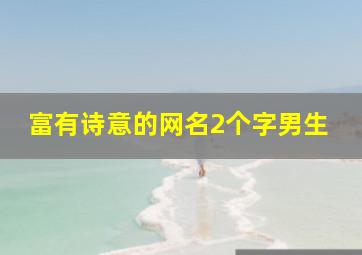 富有诗意的网名2个字男生