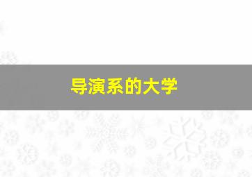 导演系的大学