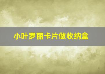 小叶罗丽卡片做收纳盒