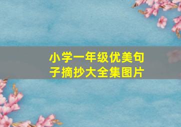 小学一年级优美句子摘抄大全集图片