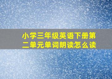 小学三年级英语下册第二单元单词朗读怎么读