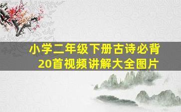 小学二年级下册古诗必背20首视频讲解大全图片