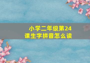 小学二年级第24课生字拼音怎么读