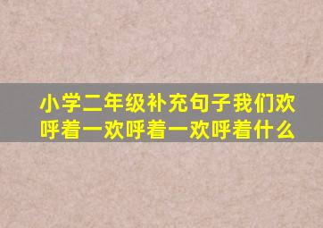 小学二年级补充句子我们欢呼着一欢呼着一欢呼着什么