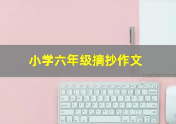 小学六年级摘抄作文