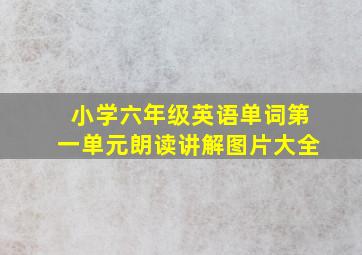 小学六年级英语单词第一单元朗读讲解图片大全