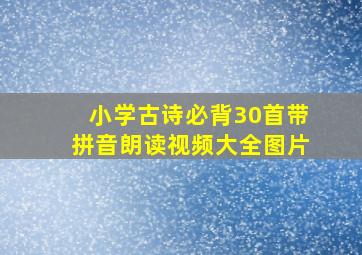 小学古诗必背30首带拼音朗读视频大全图片