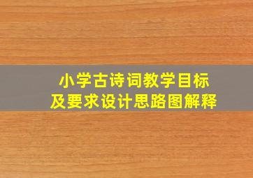 小学古诗词教学目标及要求设计思路图解释