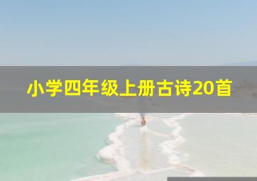 小学四年级上册古诗20首