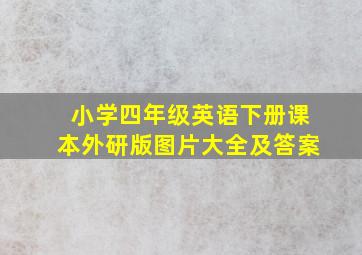 小学四年级英语下册课本外研版图片大全及答案