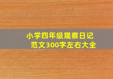 小学四年级观察日记范文300字左右大全