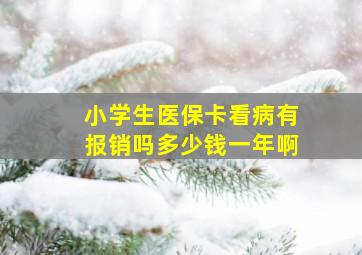 小学生医保卡看病有报销吗多少钱一年啊