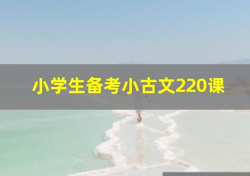 小学生备考小古文220课