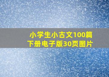 小学生小古文100篇下册电子版30页图片