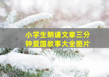 小学生朗诵文章三分钟爱国故事大全图片