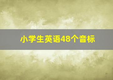 小学生英语48个音标