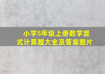 小学5年级上册数学竖式计算题大全及答案图片