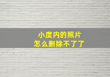 小度内的照片怎么删除不了了