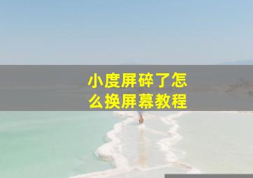 小度屏碎了怎么换屏幕教程