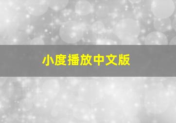 小度播放中文版