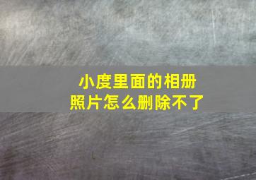 小度里面的相册照片怎么删除不了