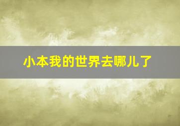 小本我的世界去哪儿了