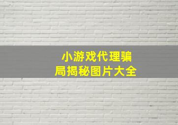 小游戏代理骗局揭秘图片大全