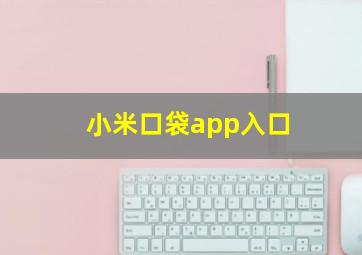 小米口袋app入口