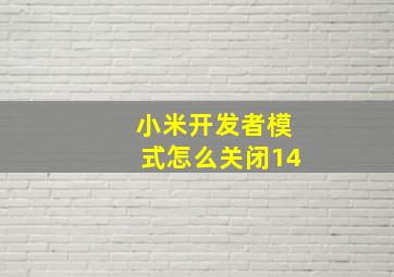 小米开发者模式怎么关闭14