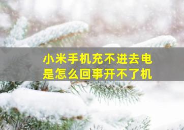 小米手机充不进去电是怎么回事开不了机