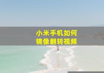 小米手机如何镜像翻转视频