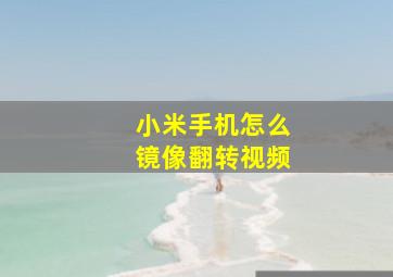 小米手机怎么镜像翻转视频