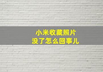 小米收藏照片没了怎么回事儿