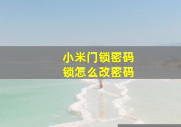 小米门锁密码锁怎么改密码