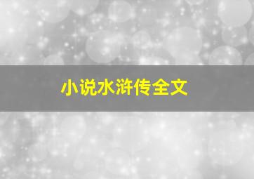 小说水浒传全文