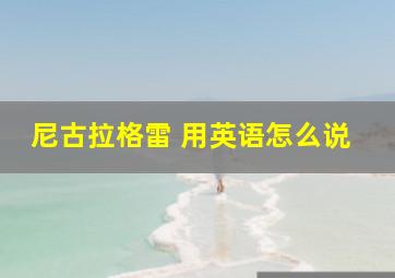 尼古拉格雷 用英语怎么说