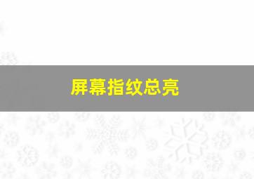 屏幕指纹总亮