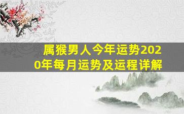 属猴男人今年运势2020年每月运势及运程详解