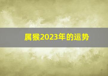 属猴2023年的运势